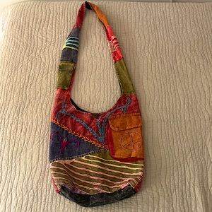 Over the shoulder patchwork bag